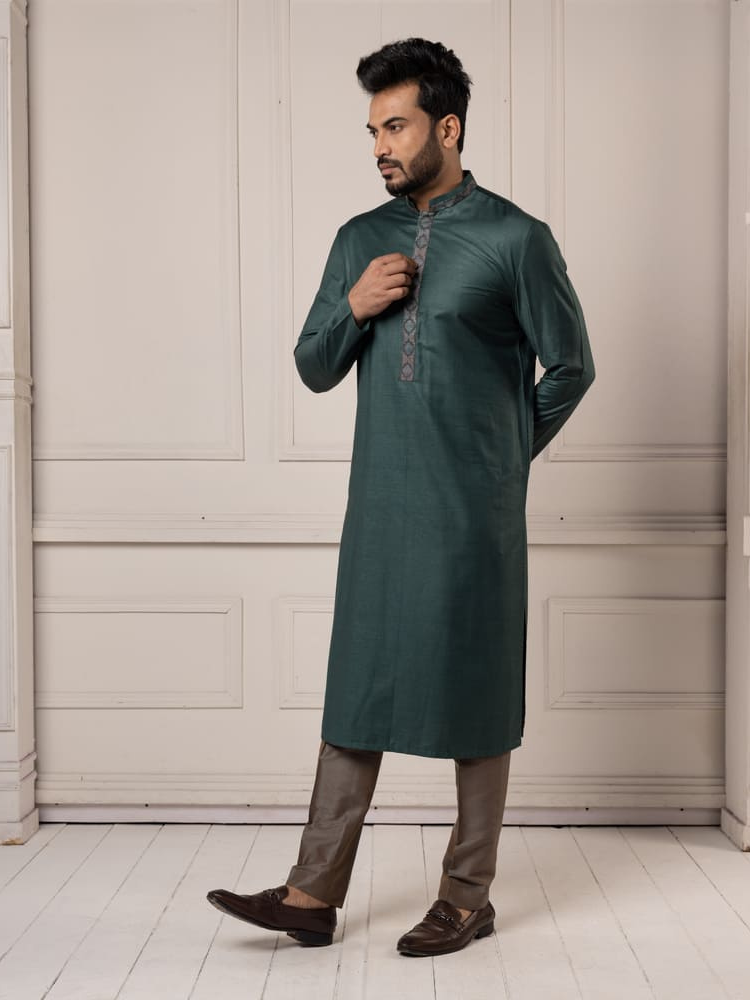 Smoke Grey Embroidered Jacket Set