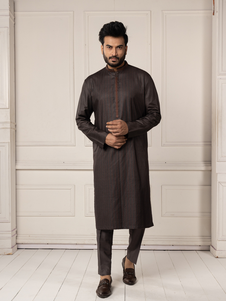 Graphite Embroidered Jacket Set