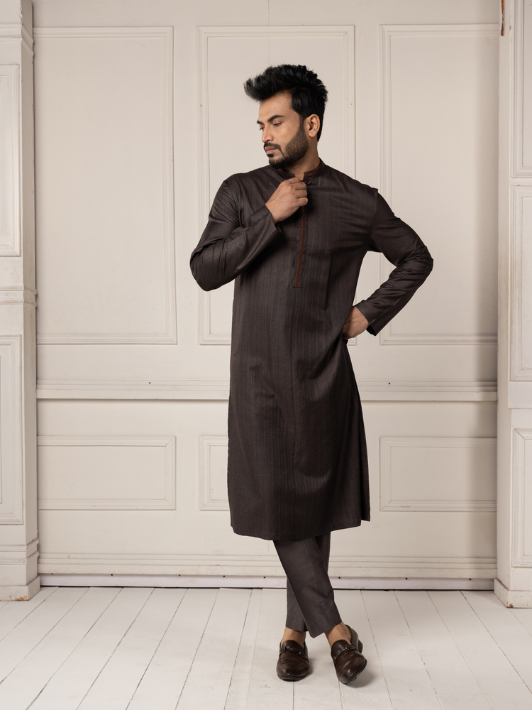 Graphite Embroidered Jacket Set
