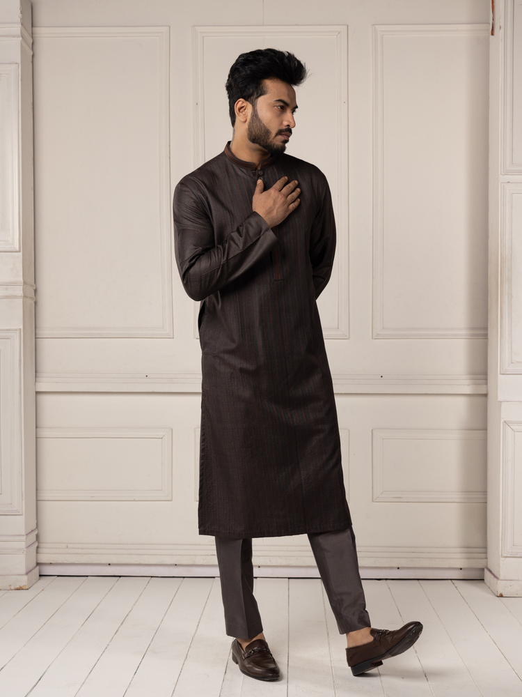 Graphite Embroidered Jacket Set