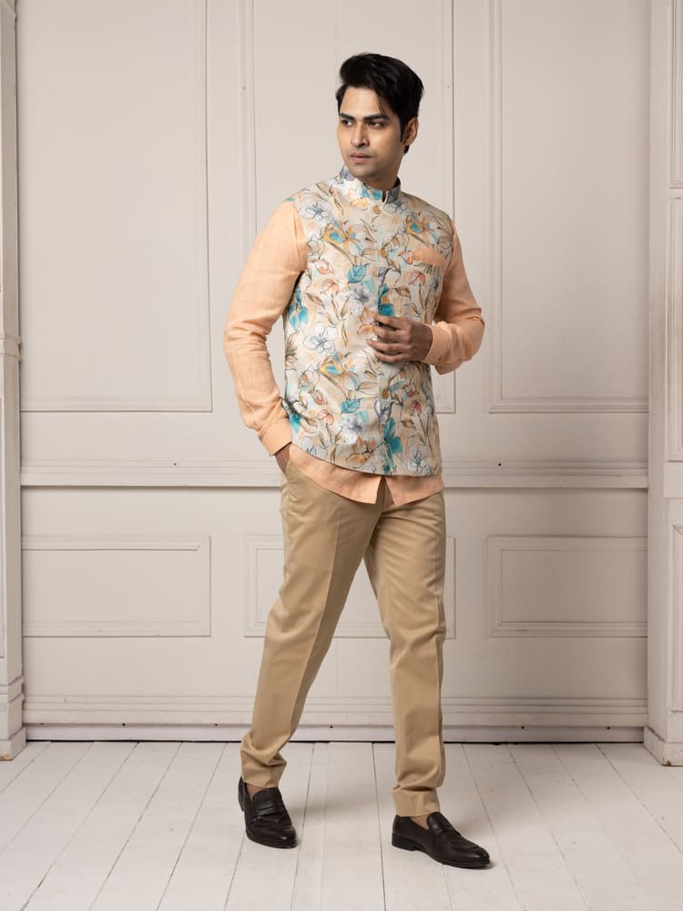 Peach & Summer Floral Jacket