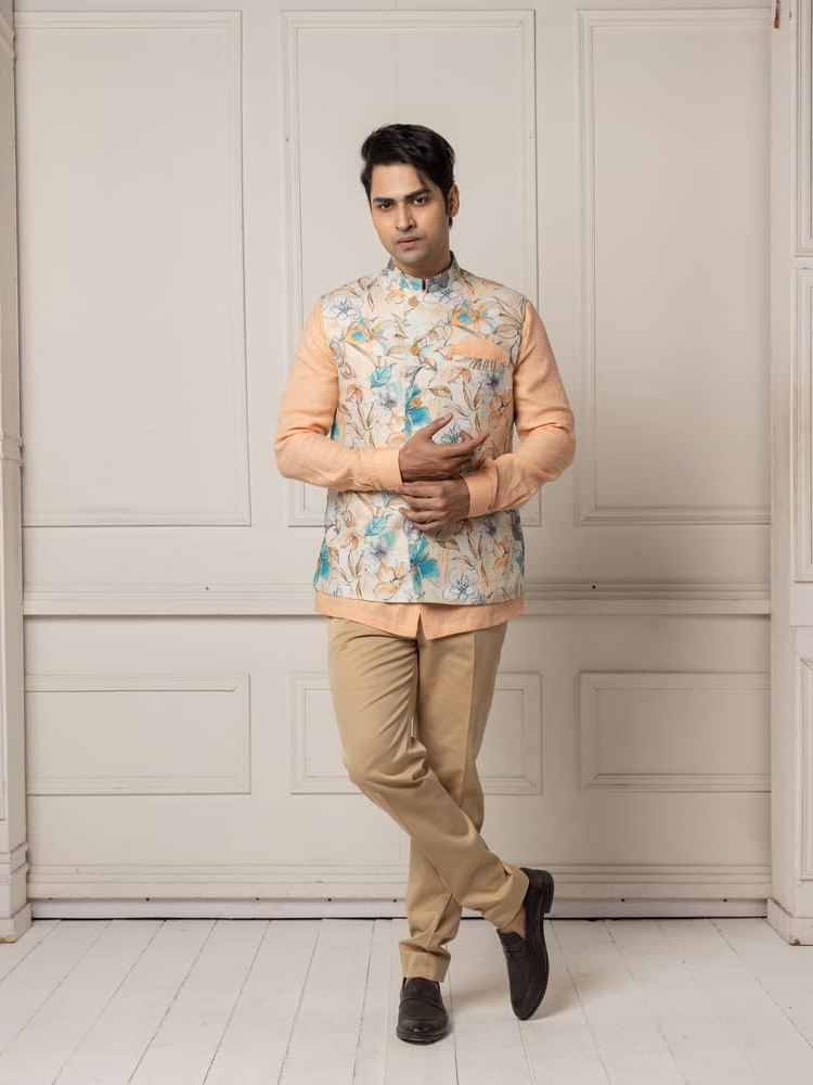 Peach & Summer Floral Jacket