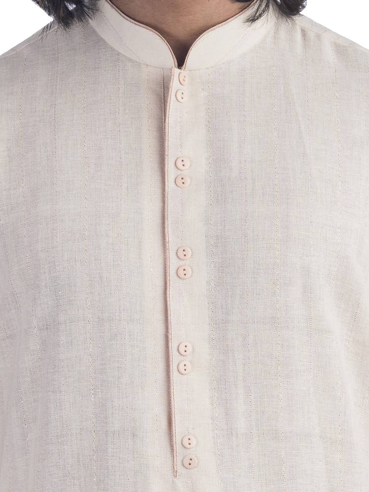 Pink thread work Jacket Set