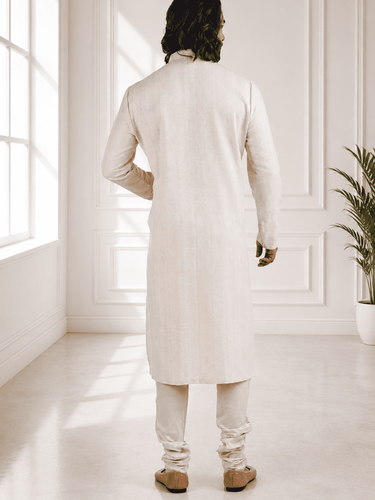 Pink thread work Jacket Set