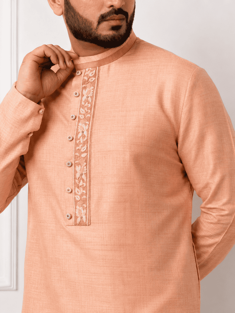 Pink Moti Work Kurta Set