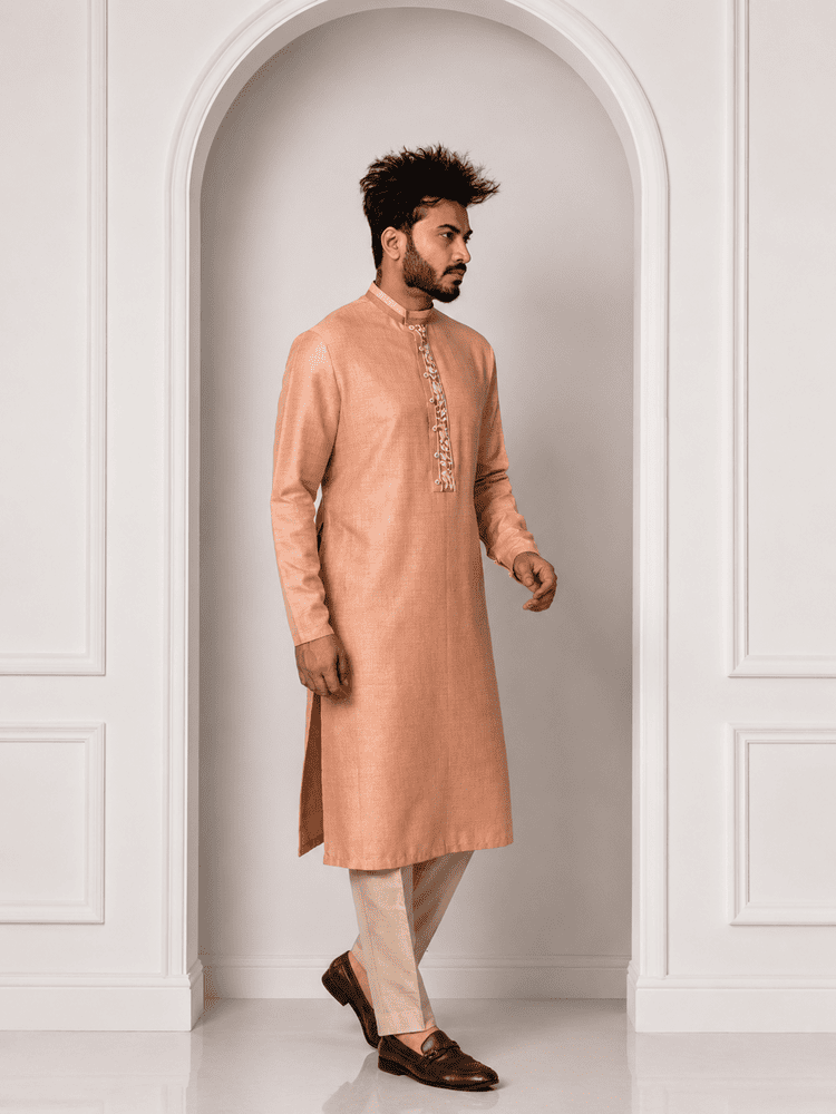 Pink Moti Work Kurta Set