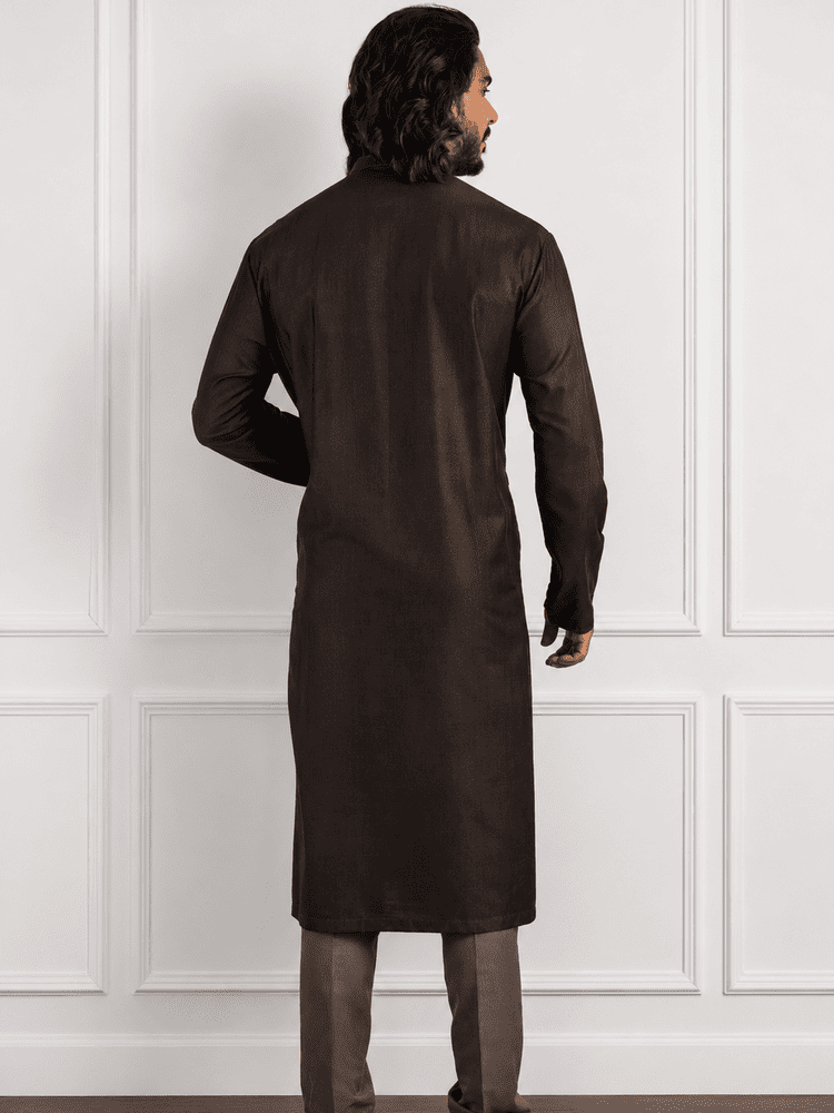 Dark Brown Kurta Set