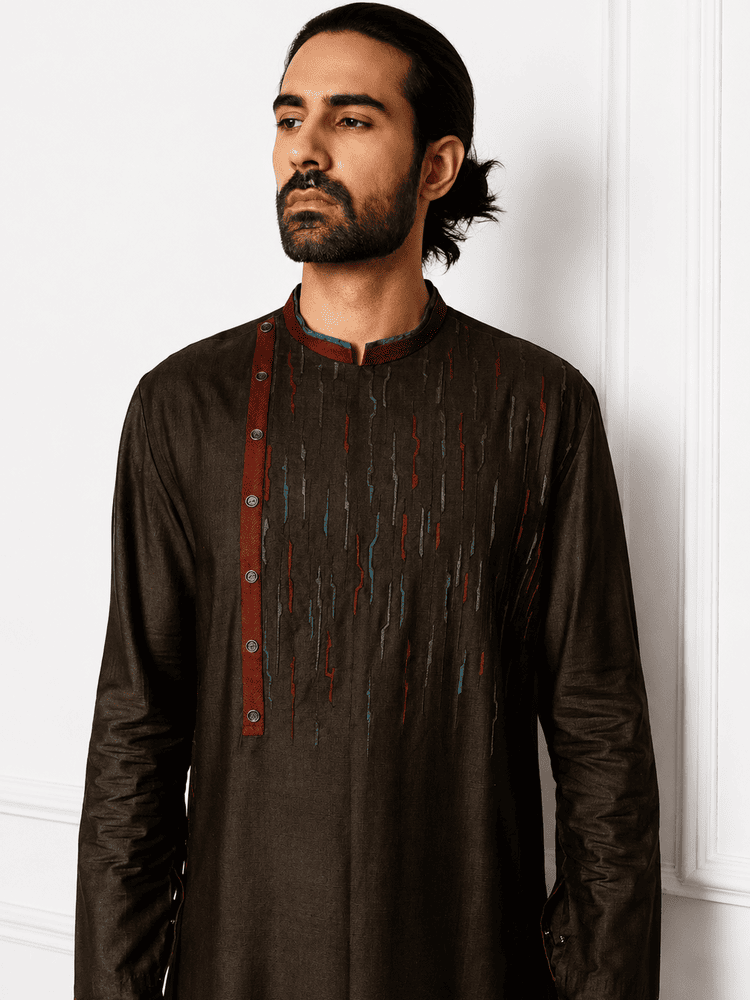 Dark Brown Kurta Set