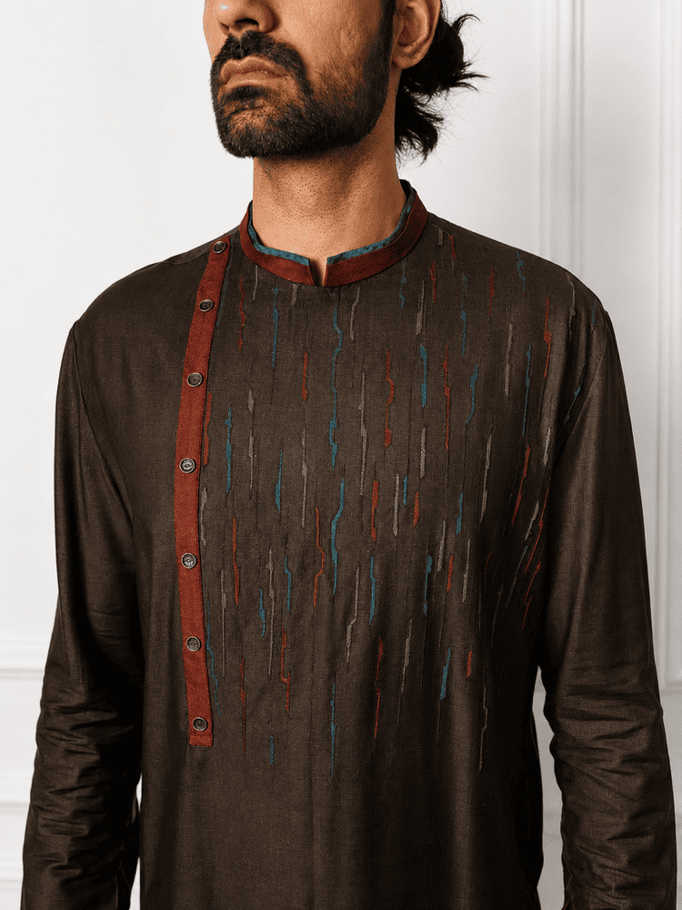 Dark Brown Kurta Set