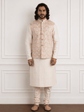 Pink thread work Jacket Set