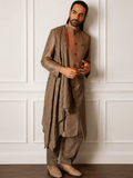 Charcoal Stole Achkan Set