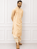Peach moti work Kurta Set