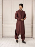 Deep Maroon Textured Kurta Set