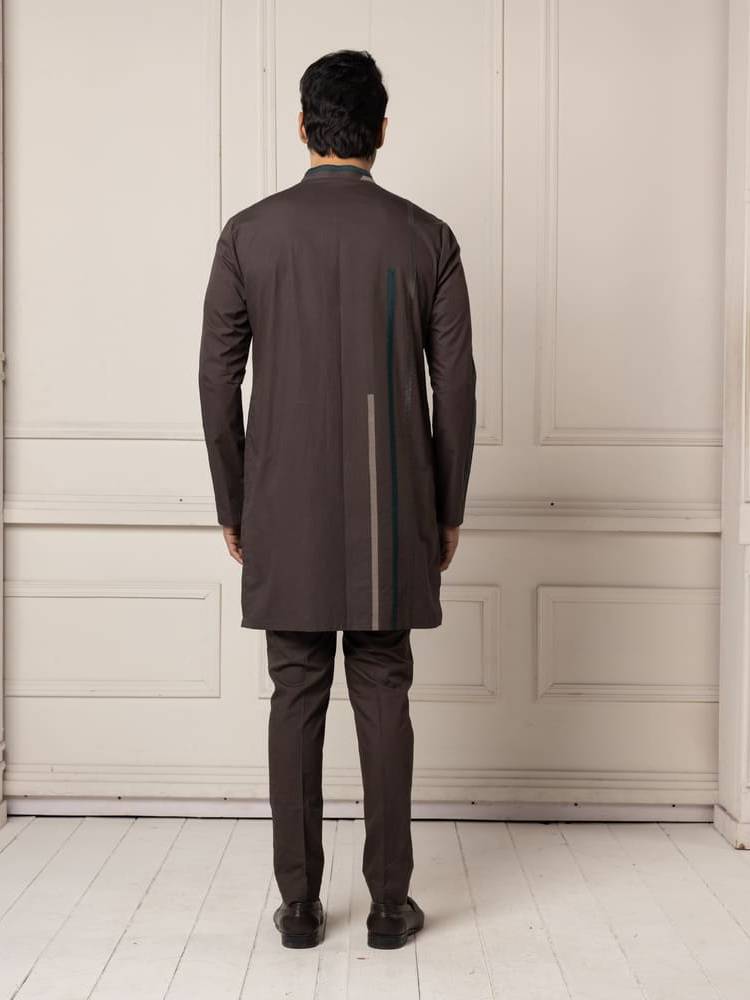 Charcoal Color Charcoal Short Kurta Set