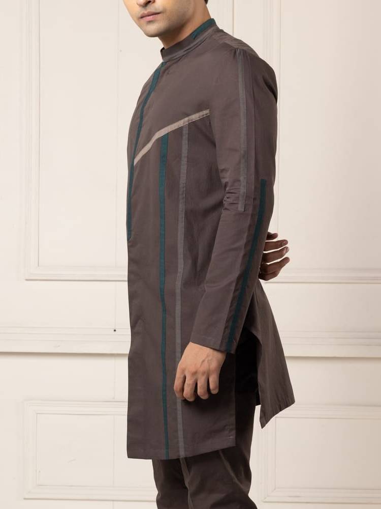 Charcoal Color Charcoal Short Kurta Set