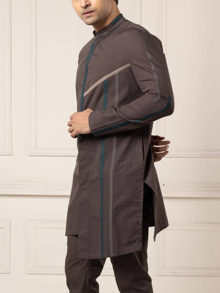 Charcoal Color Charcoal Short Kurta Set