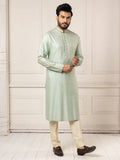 Mint Gota Embroidery Kurta Set