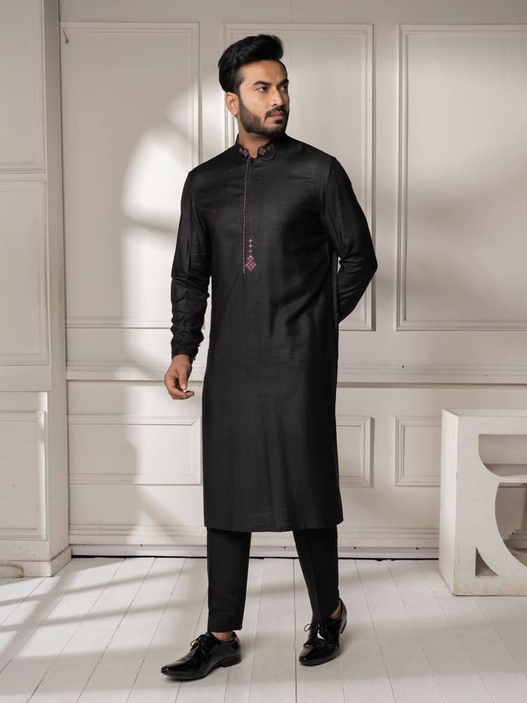 Black Mirror Work Kurta Set