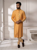 Mango Colour Gota Embroidered Kurta Set