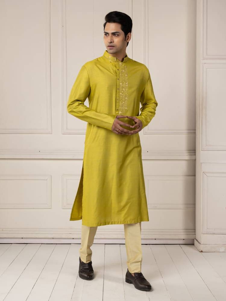Green Gota Embroidered Kurta Set