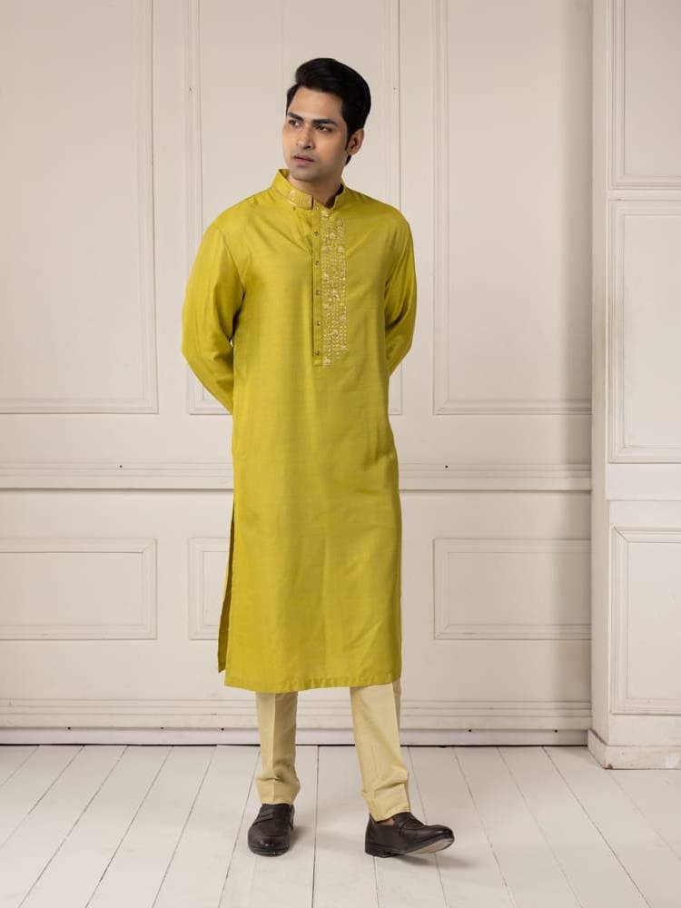Green Gota Embroidered Kurta Set