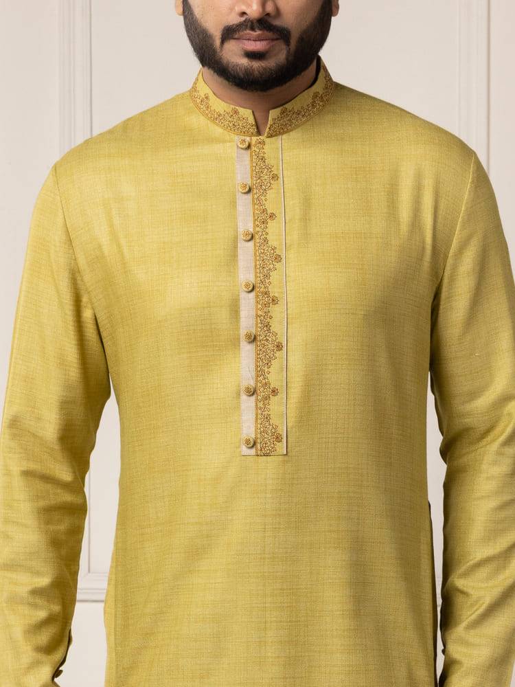Green Kashmiri embroidery Kurta Set